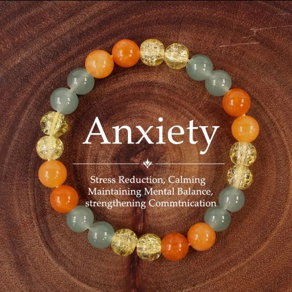Orange and Yellow Beaded Bracelet